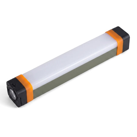 Rectangular T5 Emergency Lamp 6500K Daylight with white, gray, black, and orange details, photographed diagonally.
