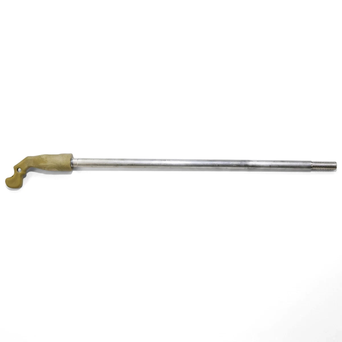 190mm toilet cistern float arm with a silver metallic rod and a distinct yellowish-green molded end.
