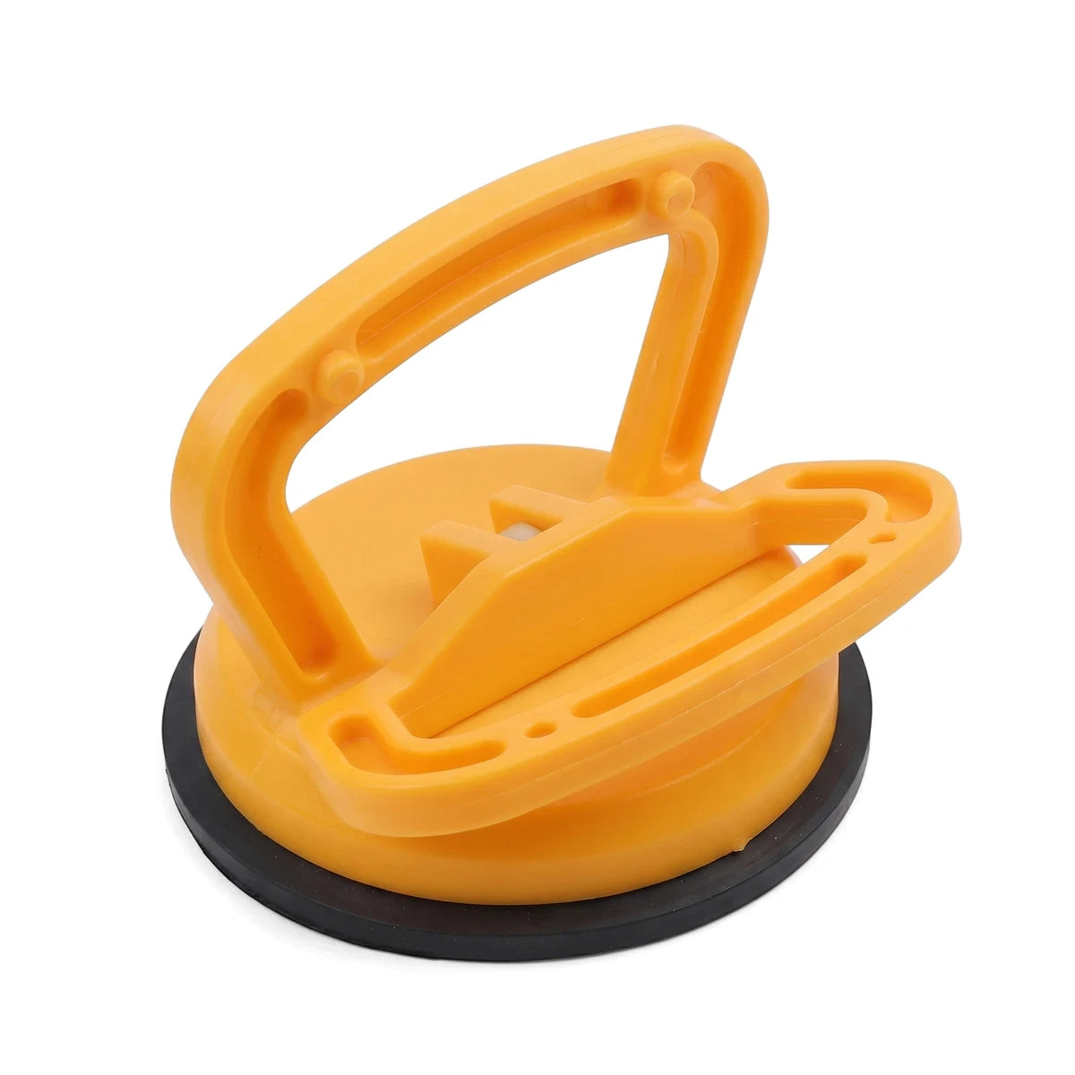 Orange Tolsen 25kg dent puller with a black suction cup and ergonomic handle, shown from an angled view.