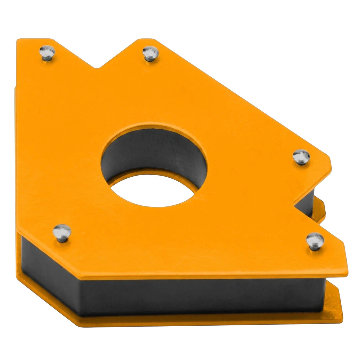 Tolsen Magnetic Welding Arrow - 25lbs, a durable orange and black metal magnetic holder tool for welding, displayed at an