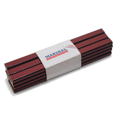 A 12-pack of Tolsen Octagon Carpenters Pencils, presented in red and black, ideal for precise marking on various work