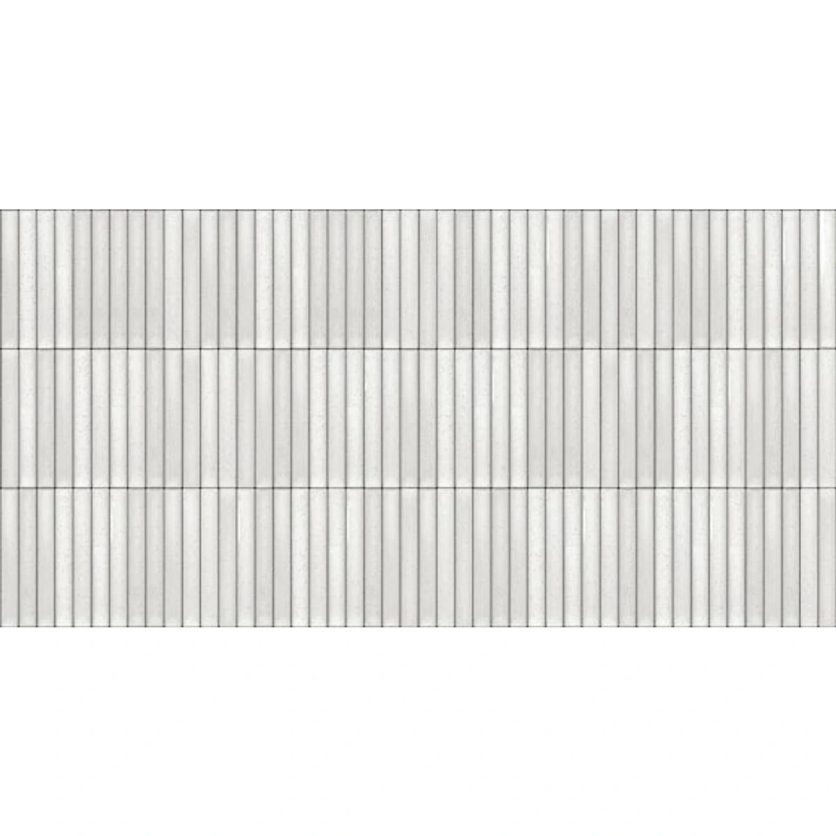 A seamless pattern of white rectangular ribbed tiles, perfect for modern wall and floor applications.