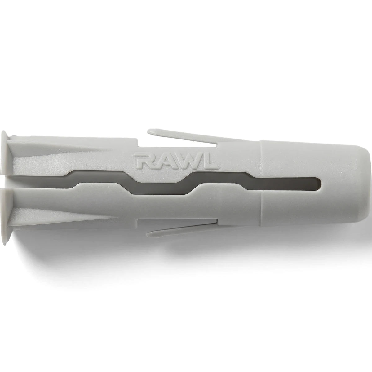 Gray plastic Uno 10mm Multipurpose Plug for secure wall fastening, shown horizontally on a white background.