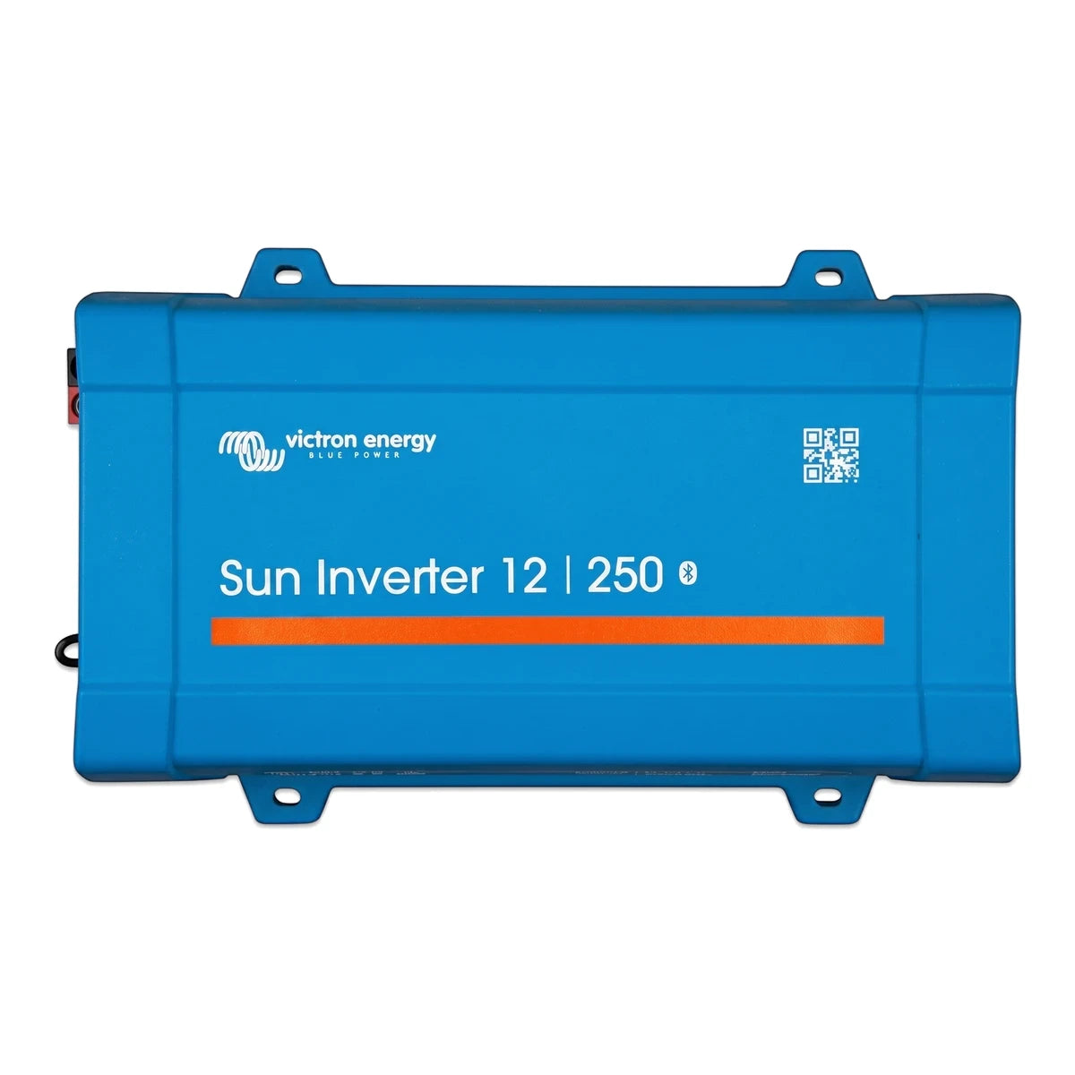 Blue Victron Energy Sun Inverter 12|250, a compact power inverter for solar energy systems.
