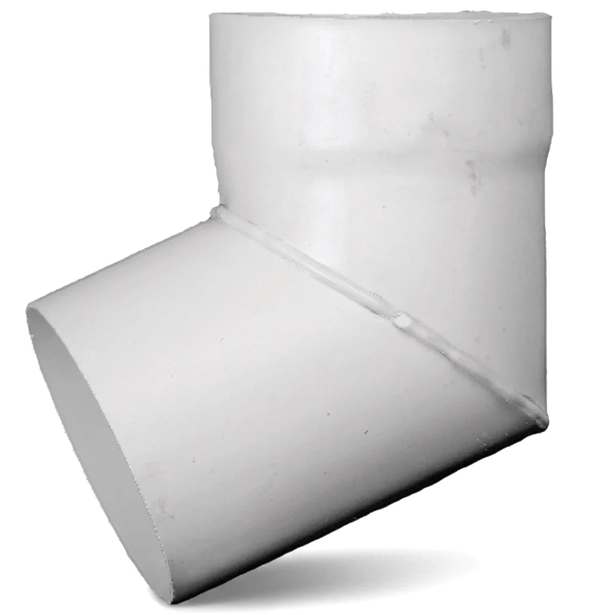 Vynadeep white PVC downpipe bend, 80mm OD x 135-degree, a plumbing fitting for water drainage systems.