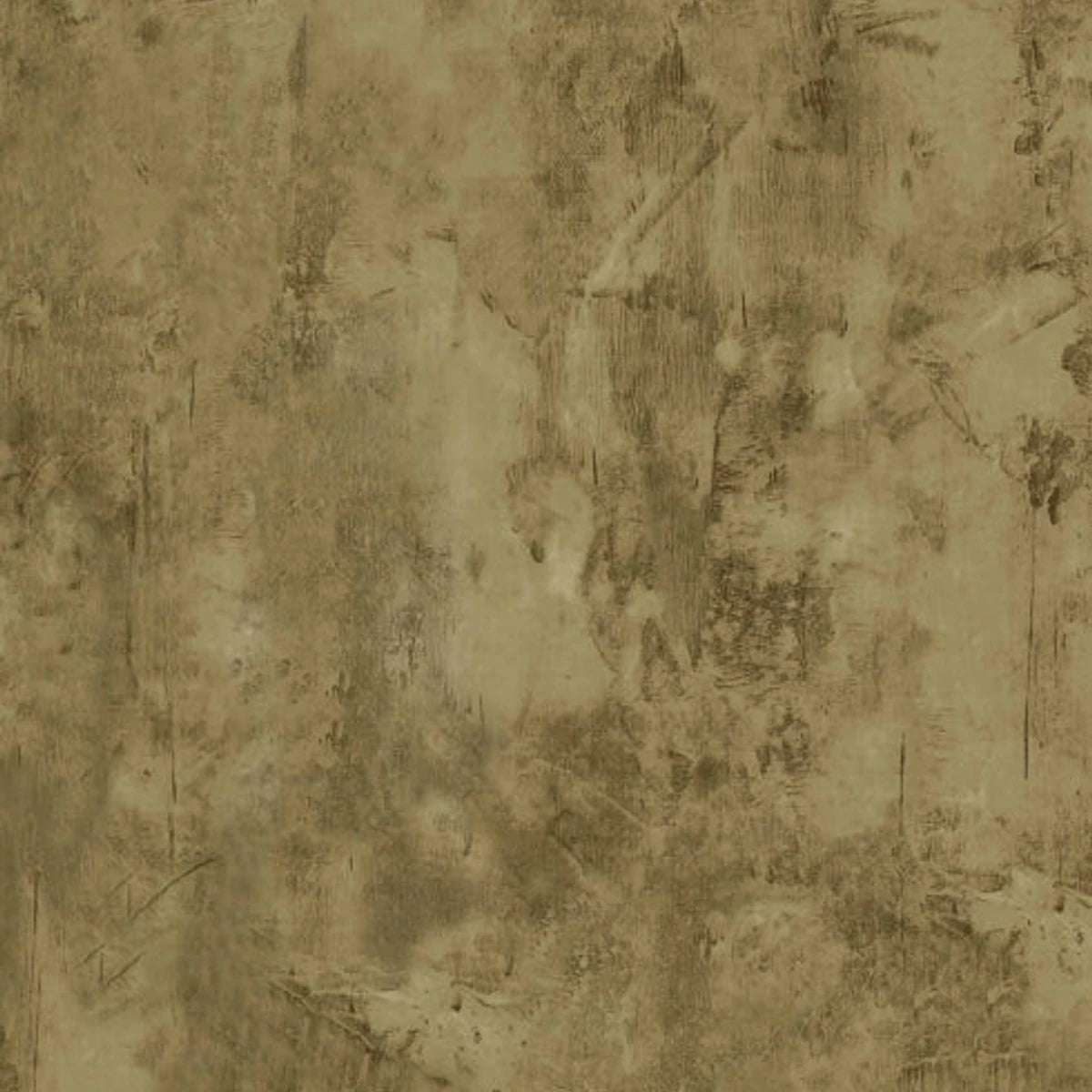 Distressed khaki brown textured wallpaper with a grunge, rustic appearance and visible scuffs and scratches, full frame.