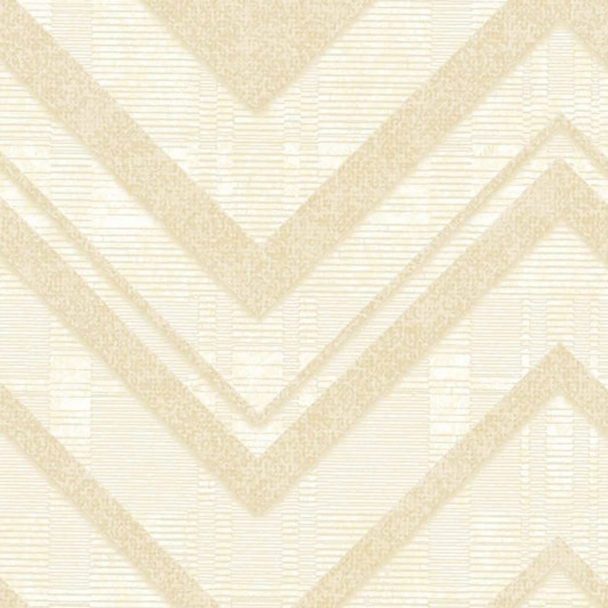 Light beige textured wallpaper featuring a repeating zigzag geometric pattern, suitable for modern interior decor.