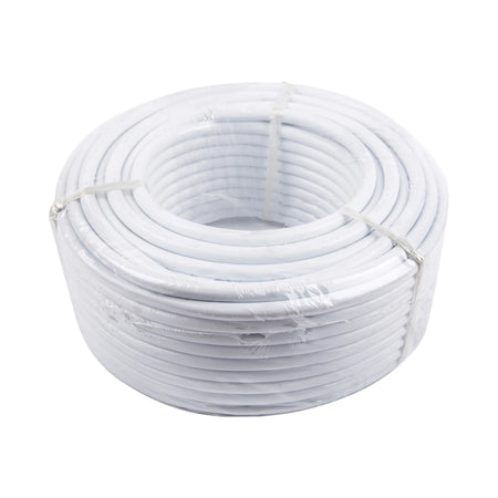 White 1.5 X 3 Core Cabtyre electrical wire and cable roll, 10 meters, wrapped in plastic.