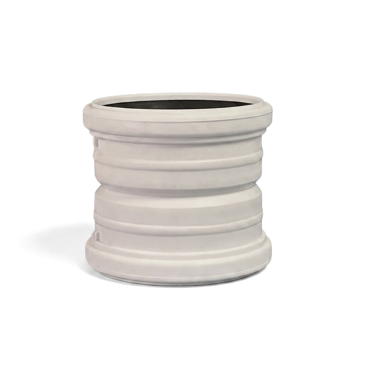 White 110mm soil and vent double socket pipe for plumbing and drainage systems, shown vertically oriented.