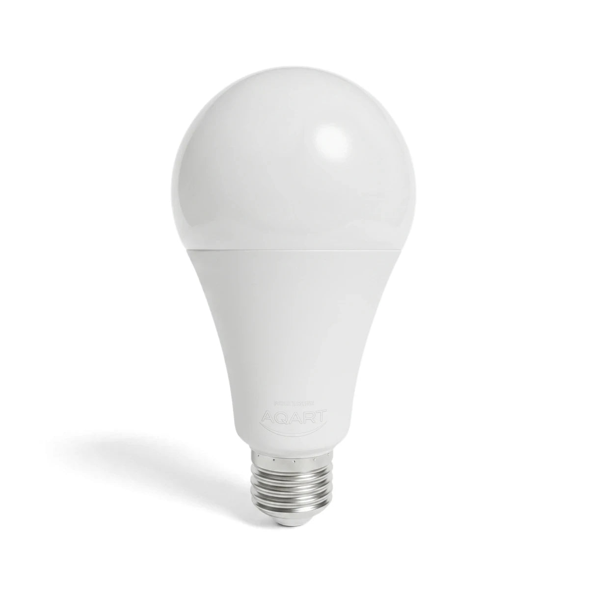 White 12W 6000K E27 LED bulb, A-series shape, seen from a straight-on perspective. Energy-efficient lighting solution.
