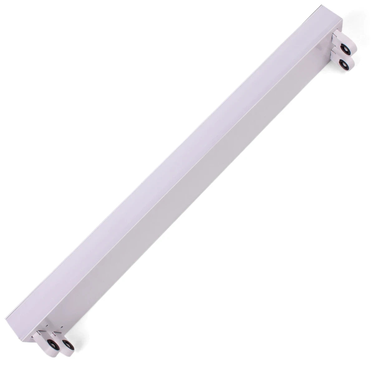 White 1.5M aluminum open profile for construction and industrial applications, shown diagonally on a white background.