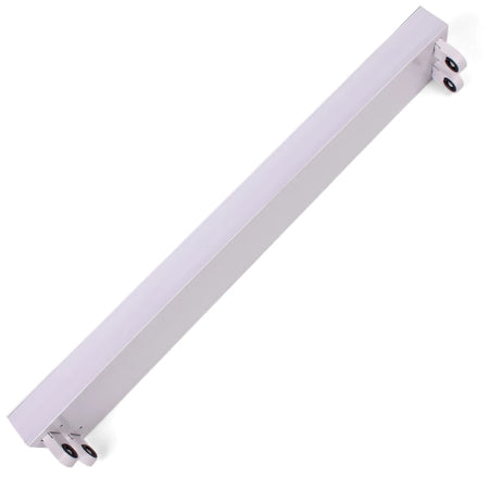 White 1.5M aluminum open profile for construction and industrial applications, shown diagonally on a white background.