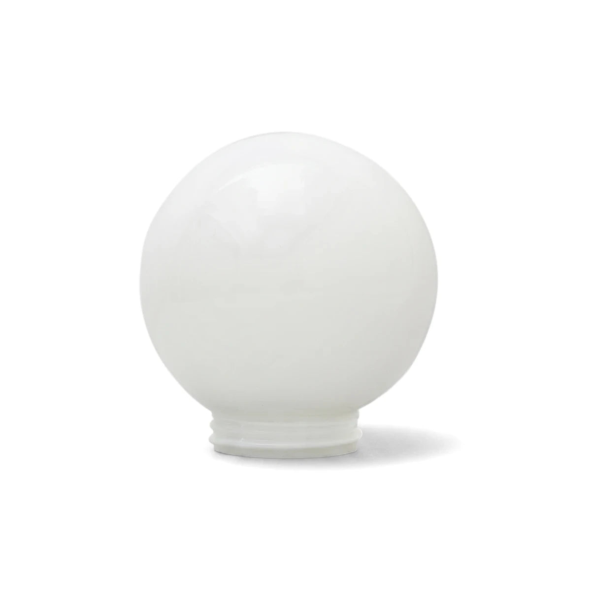 White 160mm opal glass screw-in light fixture bowl, designed for ceiling or wall lamps, on a white background.