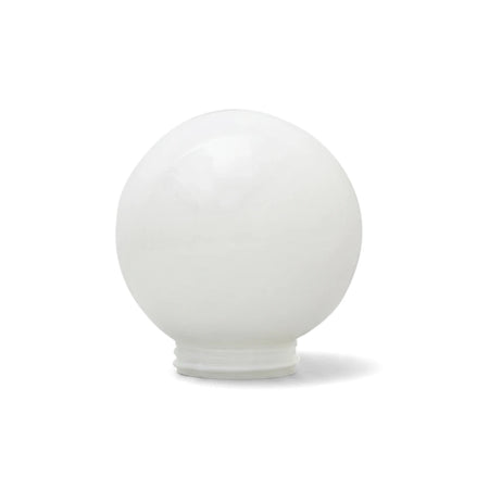 White 160mm opal glass screw-in light fixture bowl, designed for ceiling or wall lamps, on a white background.