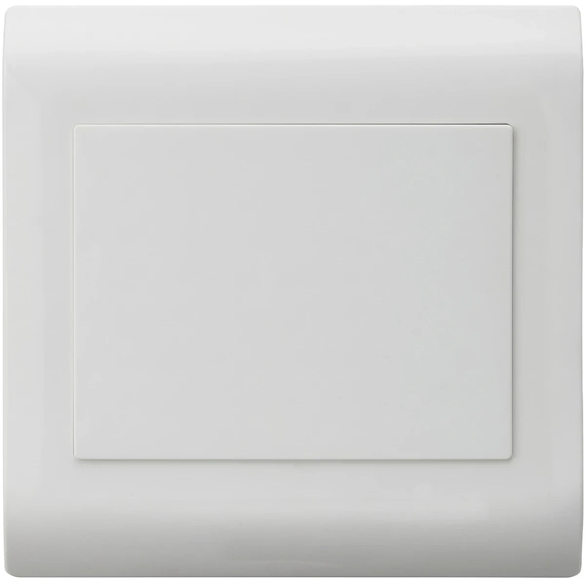 White Apollo 100x100 Contempo blank cover plate, a minimalist electrical accessory with a smooth finish.