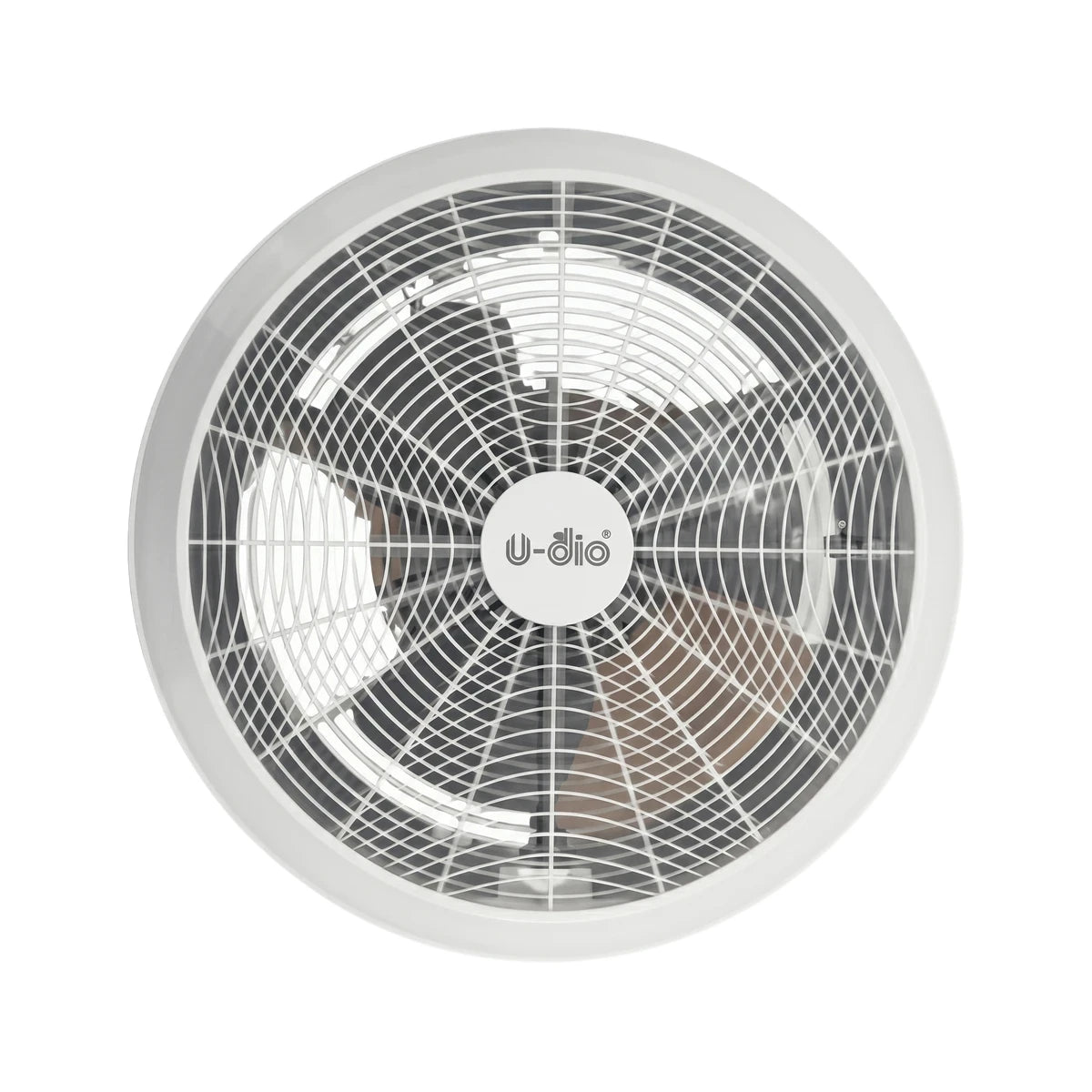 White circular 28W extractor fan with a grille cover and visible fan blades, shown in a front view against a neutral