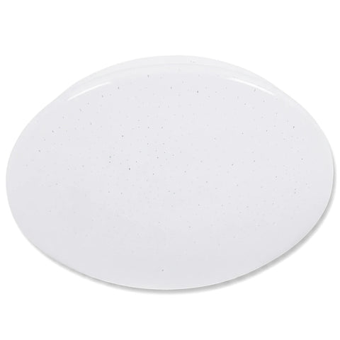 White oval LED poly fitting light with a starlight patterned cover, suitable for ceiling or wall installation.