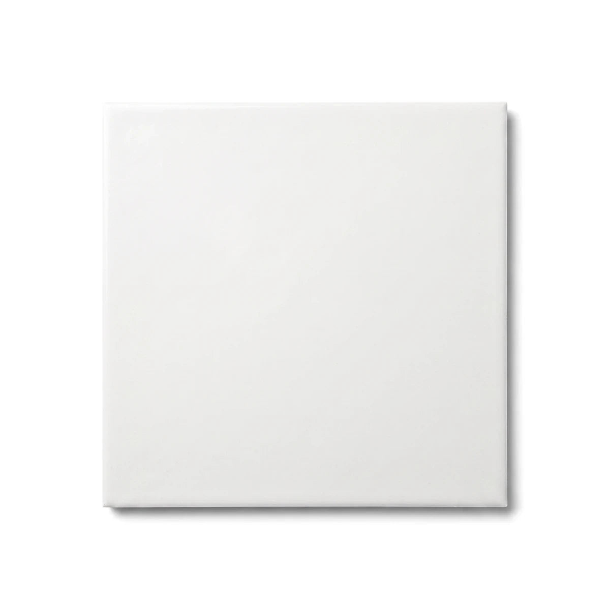 White Wall Glossy 15x15cm tiles, square white glossy ceramic wall tile shown in front view for interior walls.