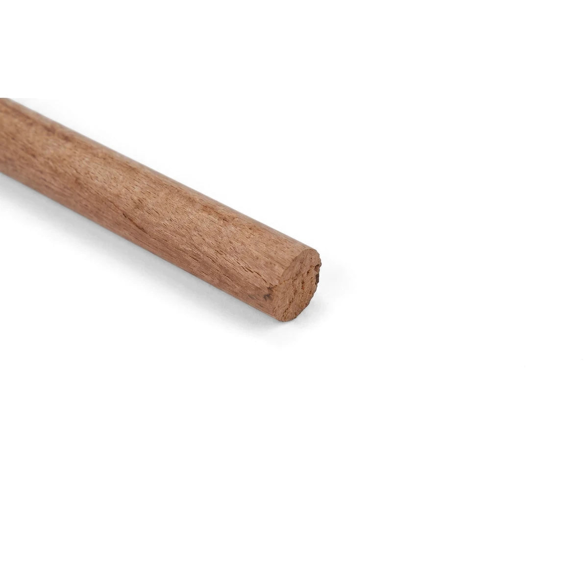 Wooden Garden Stake (Round) in natural brown wood, close-up side view showing the smooth cylindrical shape and cut end
