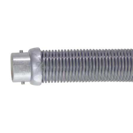 Close-up of a Zodiac Active 20 Twist Lock Pool Hose in pearl grey, showing its corrugated texture and connection fitting.