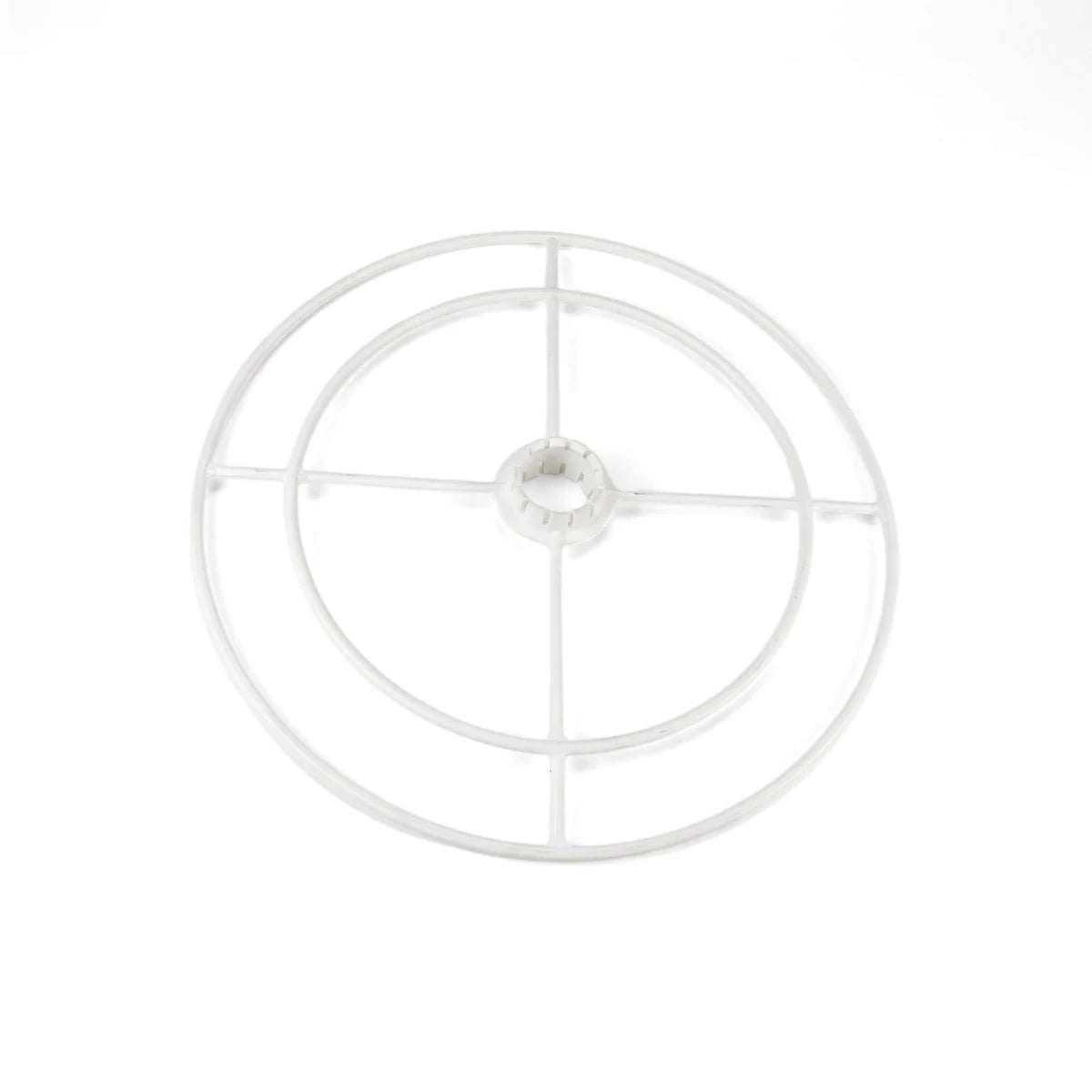White plastic Zodiac Large Deflector Wheel with a circular design and central hub, shown from an angled top-down view.