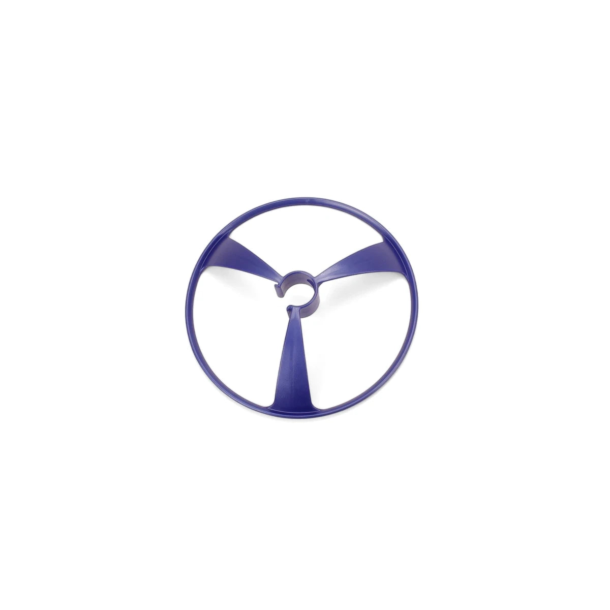 Medium blue plastic Zodiac Deflector Wheel for New Classic, showcasing its three-blade design and outer rim from a slightly