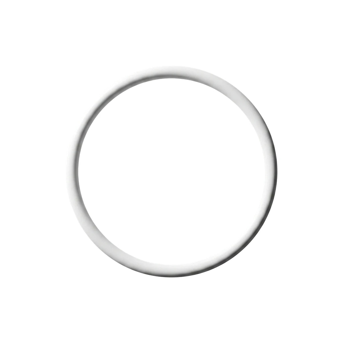 White Zodiac pool cleaner retaining ring, smooth and circular, designed for secure pool equipment function.