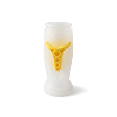 White plastic Zodiac Replacement Diaphragm T-Bar for B3, G5, X7 pool cleaners, featuring a yellow five-hole insert, viewed