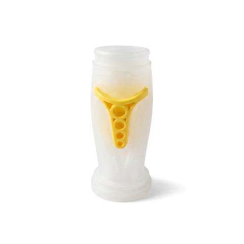 White plastic Zodiac Replacement Diaphragm T-Bar for B3, G5, X7 pool cleaners, featuring a yellow five-hole insert, viewed
