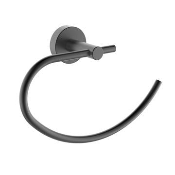 Bodie Lava Towel Ring Black