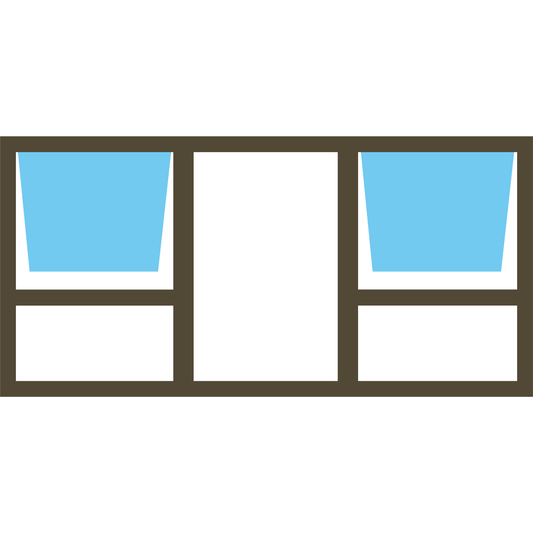 Valuwin Aluminium Top Hung Window PTT249 (2400X900) DOUBLE OPENER - Al's Hardware