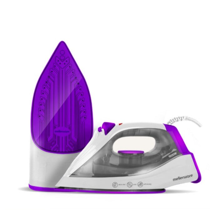 Mellerware iron steam / dry / spray non-stick purple 250ml 1600w