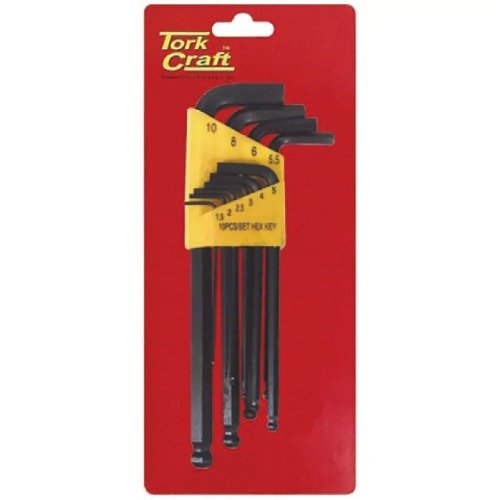Hex key Set 10pc Ball Point Carded Cr-v - Al's Hardware