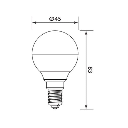 RADIANT GOLFBALL FROSTED E14 LED 6W 5000K - Al's Hardware