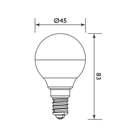 RADIANT GOLFBALL FROSTED E14 LED 6W 5000K - Al's Hardware