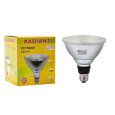 RADIANT PAR38 E27 LED 12W 5000K IP65 - Al's Hardware