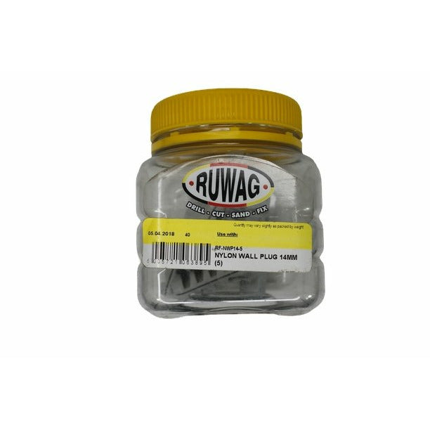 Ruwag 14mm Nylon Wall Plug (5) - Al's Hardware