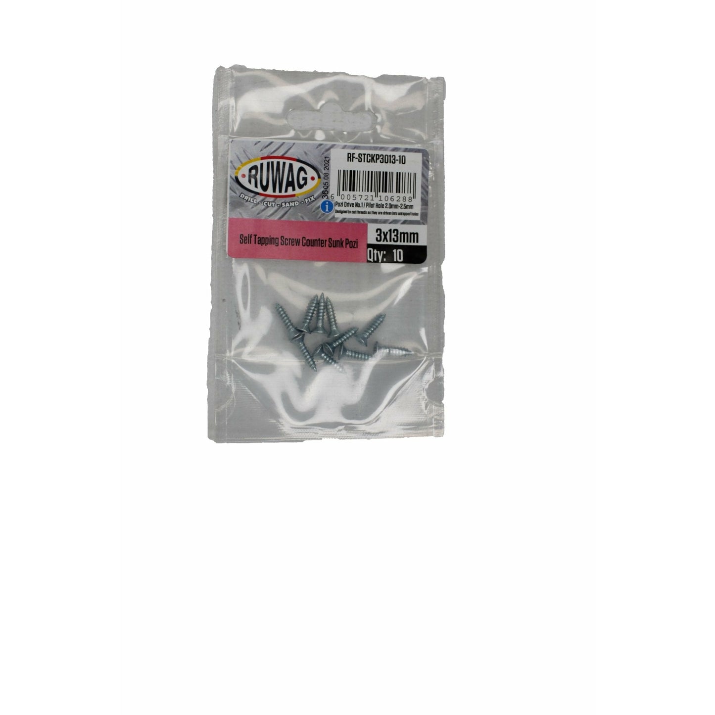 Ruwag 3x13mm Self tapping Screw (10) - Al's Hardware