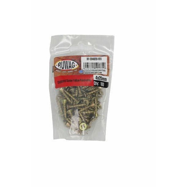 Ruwag 4x20mm Clipboard Screws (100) - Al's Hardware