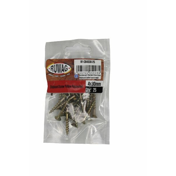 Ruwag 4x30mm Clipboard Screws (25) - Al's Hardware
