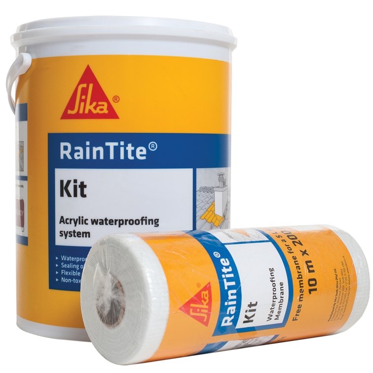 SIKA RAINTITE KIT 5L + MEMBRANE - Al's Hardware