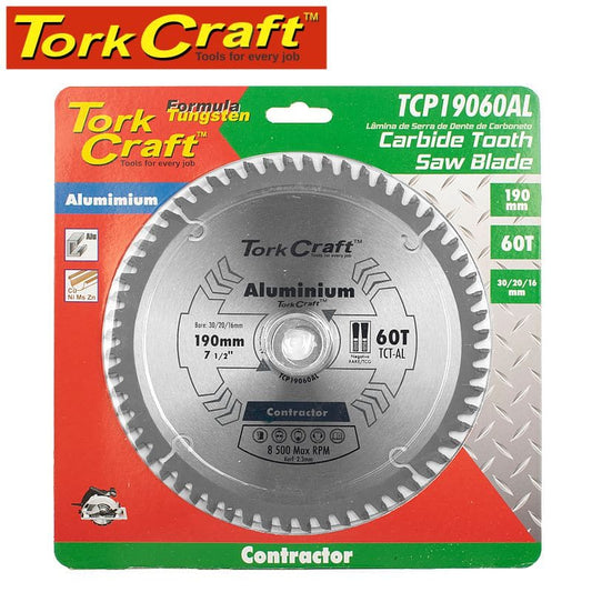 Tork Craft Blade Contractor Alum 190 X 60T 30/20/16 Circular Saw Tct - Al's Hardware